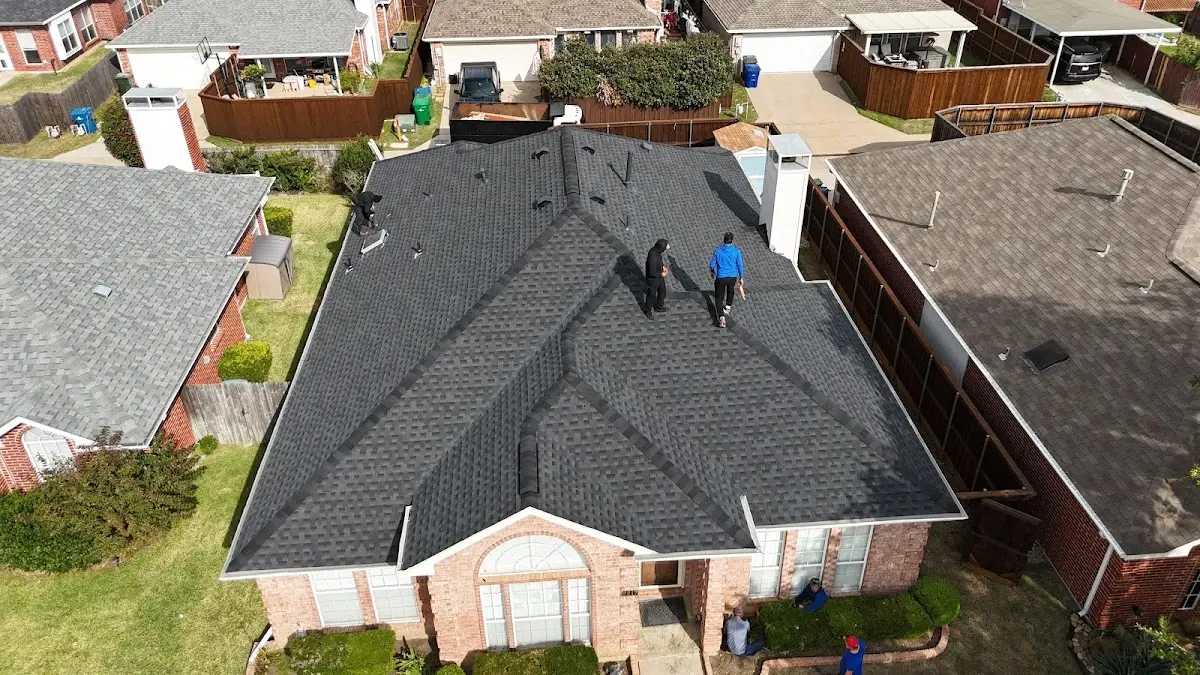 Slate & Tile Roof Repair work in progress on a Richmond property